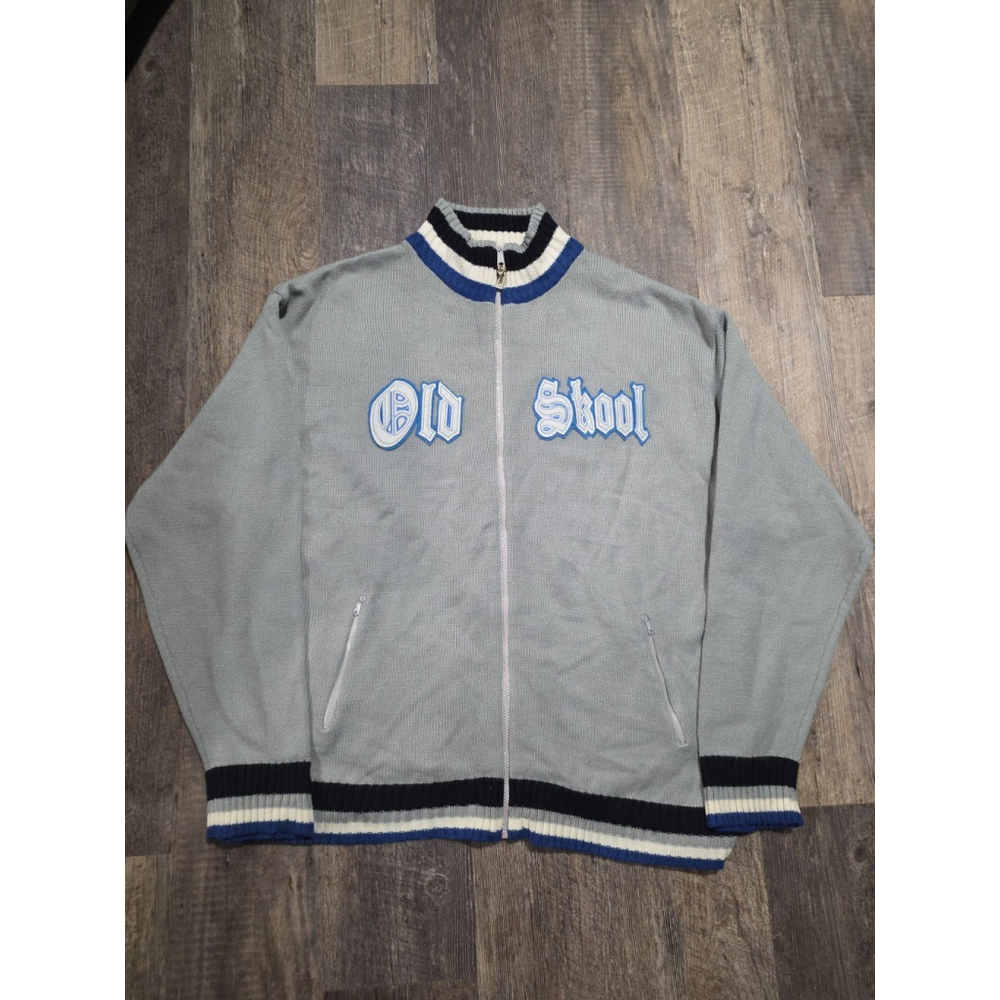 Old Skool Full Zip Sweater Men's Size 5XL Preppy Vintage